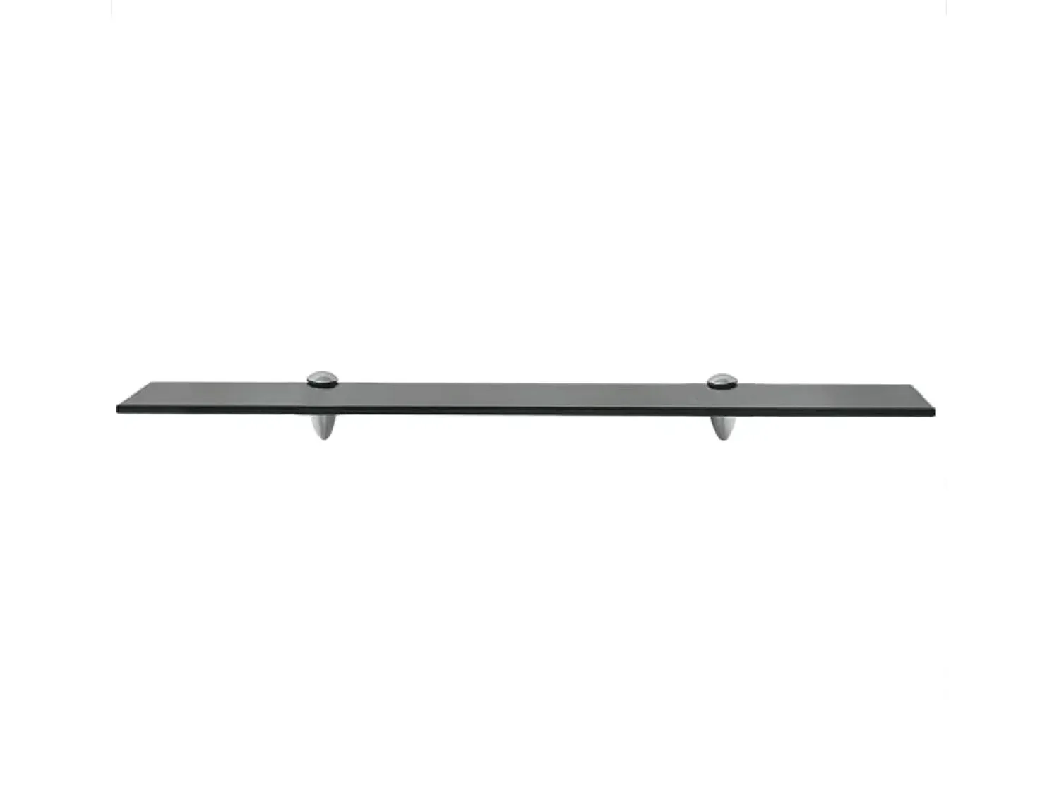 Prateleira| Prateleiras flutuantes 2 pcs vidro 70x10 cm 8 mm PT419184 Preto