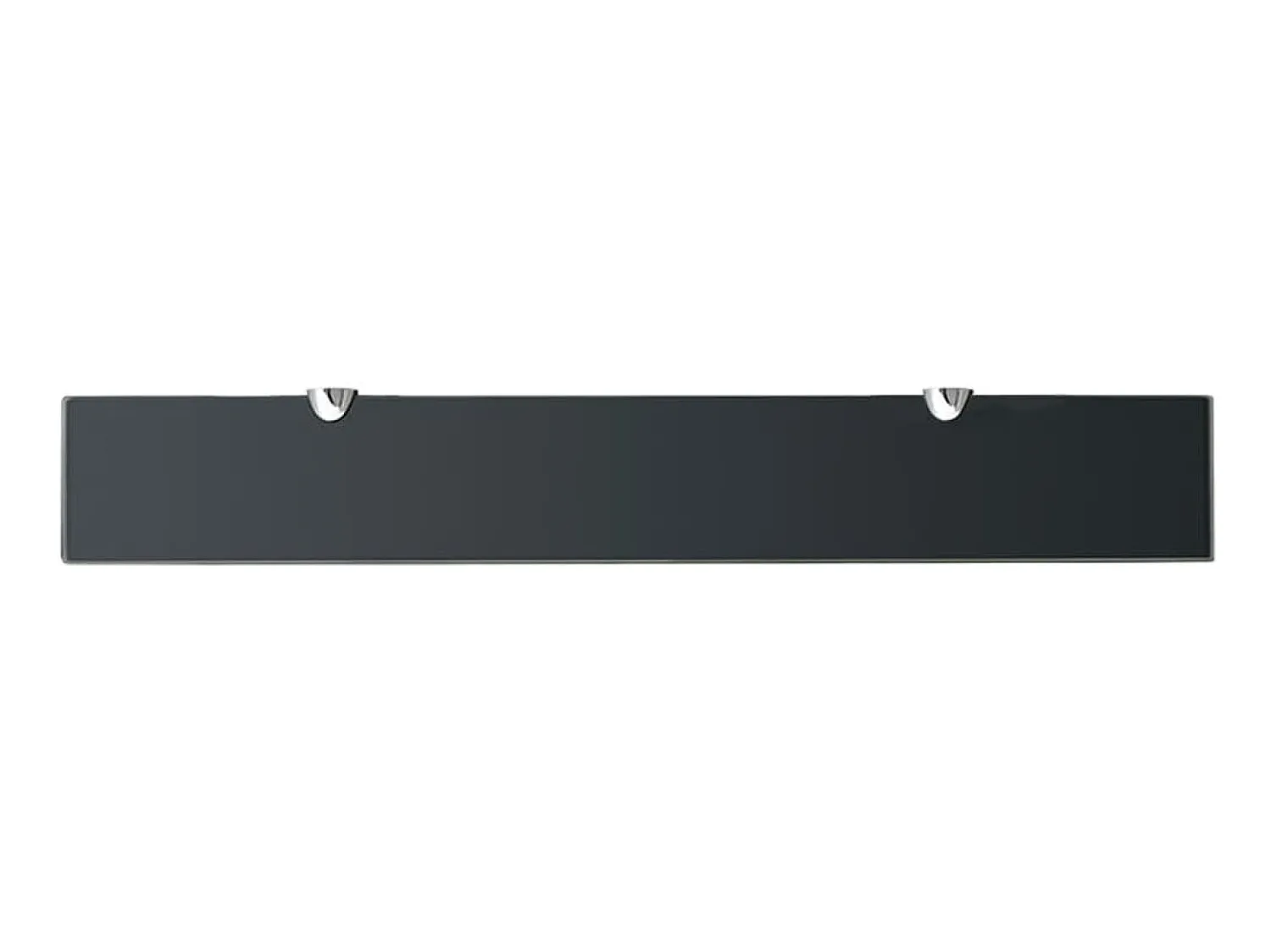 Prateleira| Prateleiras flutuantes 2 pcs vidro 70x10 cm 8 mm PT419184 Preto