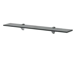 Prateleira| Prateleiras flutuantes 2 pcs vidro 70x10 cm 8 mm PT419184 Preto
