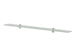 Prateleira* Prateleiras flutuantes 2 pcs vidro 100x20 cm 8 mm PT281337 Transparente