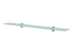 Prateleira| Prateleiras flutuantes 2 pcs vidro 80x10 cm 8 mm PT633080 Transparente