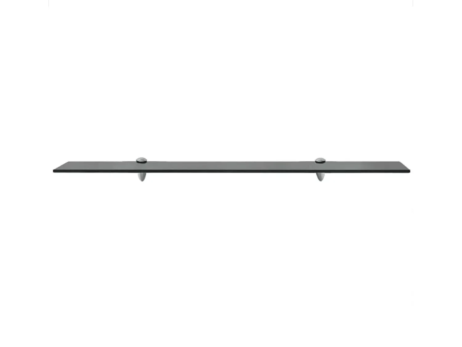 Prateleira| Prateleiras flutuantes 2 pcs vidro 90x10 cm 8 mm PT995971 Preto