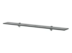 Prateleira| Prateleiras flutuantes 2 pcs vidro 90x10 cm 8 mm PT995971 Preto