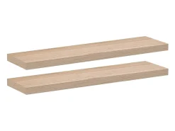 Outlet vidaxl Prateleiras flutuantes 2 pcs 90x23,5x4 cm derivados de madeira Castanho
