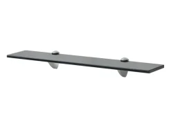 Prateleira*vidaxl Prateleiras flutuantes 2 pcs vidro 60x10 cm 8 mm Preto