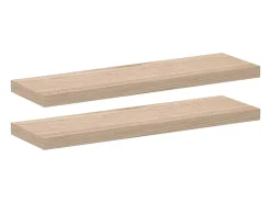 Prateleira|vidaxl Prateleiras flutuantes 2 pcs 80x23,5x4 cm derivados de madeira Castanho