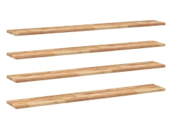 Clearance Prateleiras flutuantes 4 pcs acácia maciça c/ acabamento a óleo PT464562 Castanho