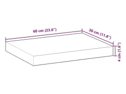Prateleira|vidaxl Prateleiras flutuantes 4 pcs acácia maciça c/ acabamento a óleo Castanho