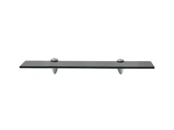 Prateleira* Prateleiras flutuantes 2 pcs vidro 50x20 cm 8 mm PT636911 Preto