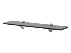 Prateleira* Prateleiras flutuantes 2 pcs vidro 50x20 cm 8 mm PT636911 Preto