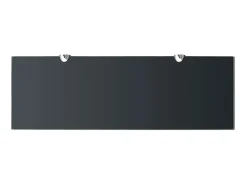 Hot Prateleiras flutuantes 2 pcs vidro 60x20 cm 8 mm PT397026 Preto