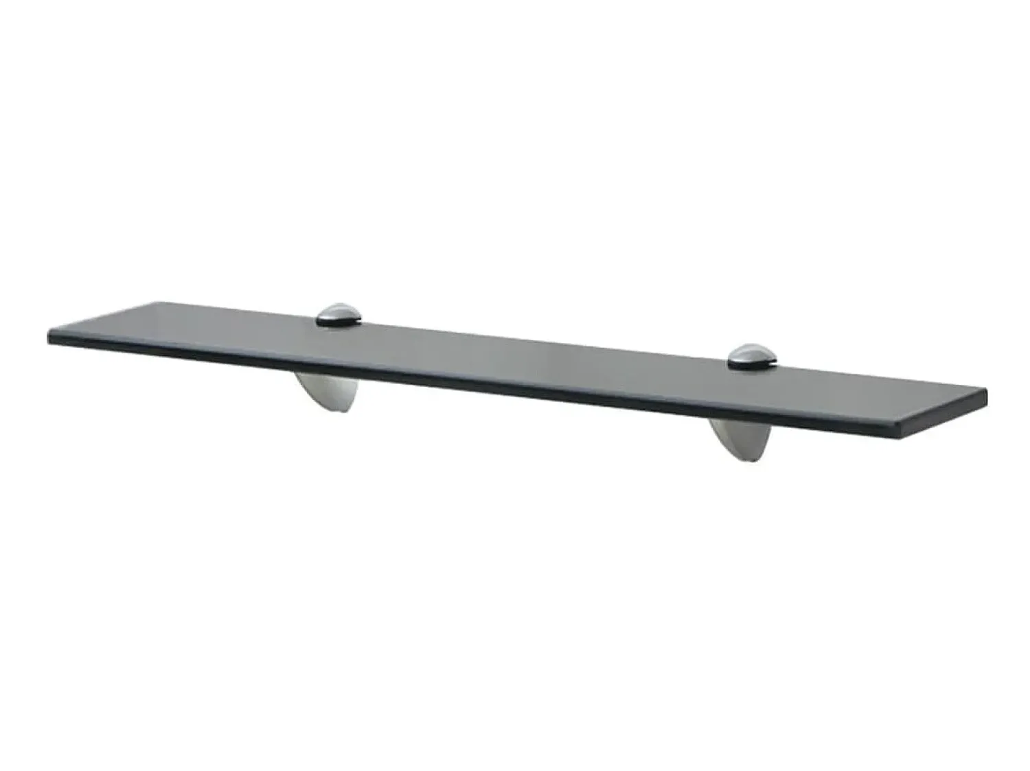 Hot Prateleiras flutuantes 2 pcs vidro 60x20 cm 8 mm PT397026 Preto