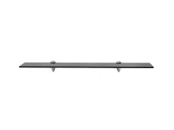 Prateleira| Prateleiras flutuantes 2 pcs vidro 70x20 cm 8 mm PT289172 Preto