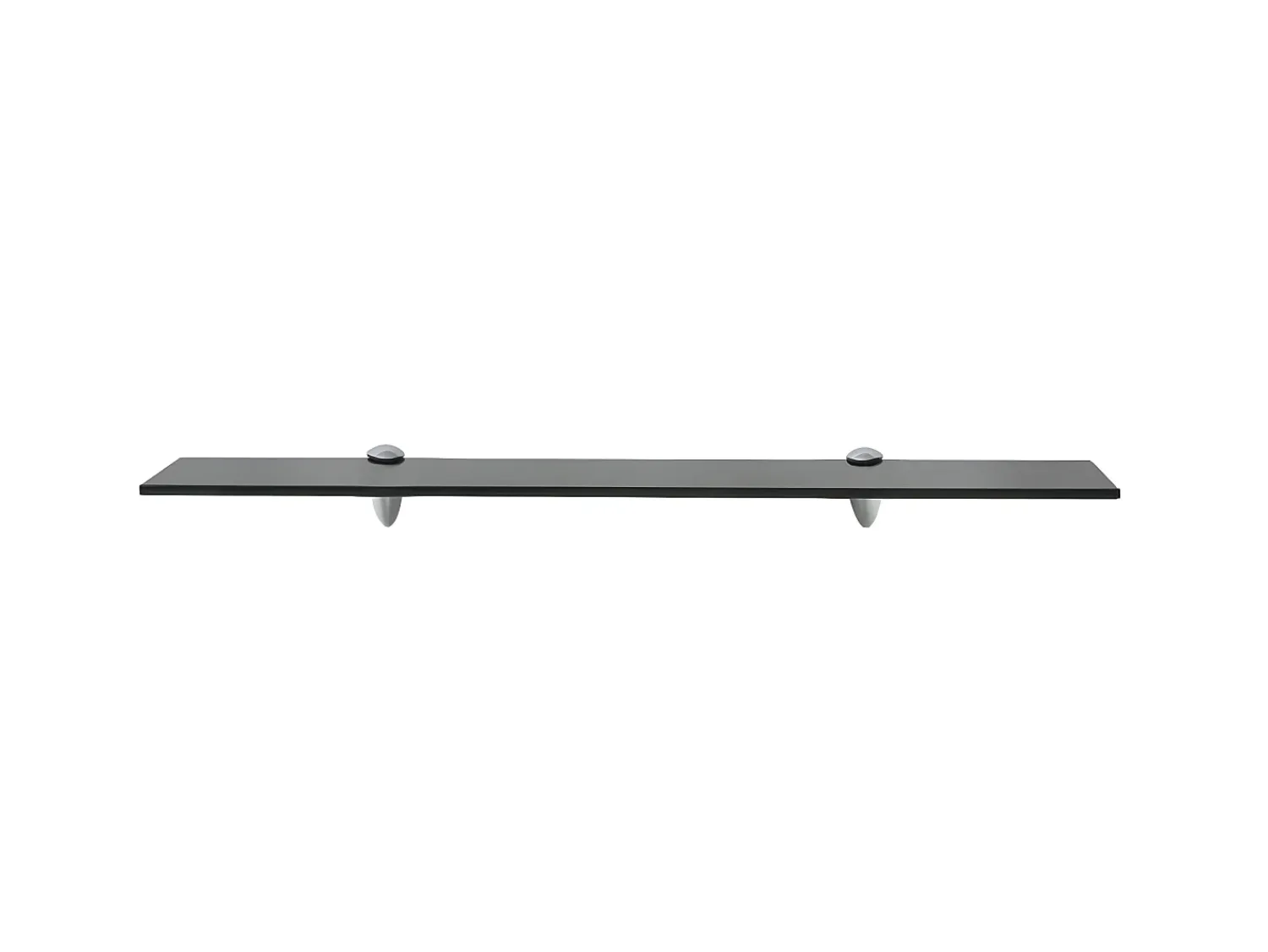 Prateleira| Prateleiras flutuantes 2 pcs vidro 70x20 cm 8 mm PT289172 Preto