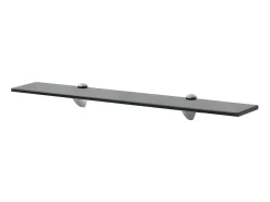 Prateleira| Prateleiras flutuantes 2 pcs vidro 70x20 cm 8 mm PT289172 Preto