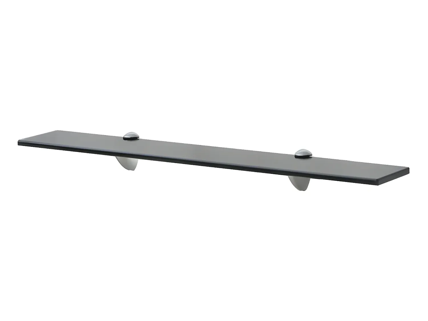 Prateleira| Prateleiras flutuantes 2 pcs vidro 70x20 cm 8 mm PT289172 Preto