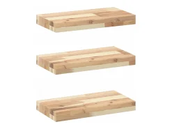 Prateleira* Prateleiras flutuantes 3pcs 40x20x4cm acácia maciça não tratada PT841500 Castanho