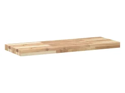 Prateleira| Prateleiras flutuantes 2pcs 80x30x4cm acácia maciça não tratada PT635621 Castanho