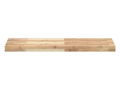 Prateleira| Prateleiras flutuantes 2pcs 80x30x4cm acácia maciça não tratada PT635621 Castanho
