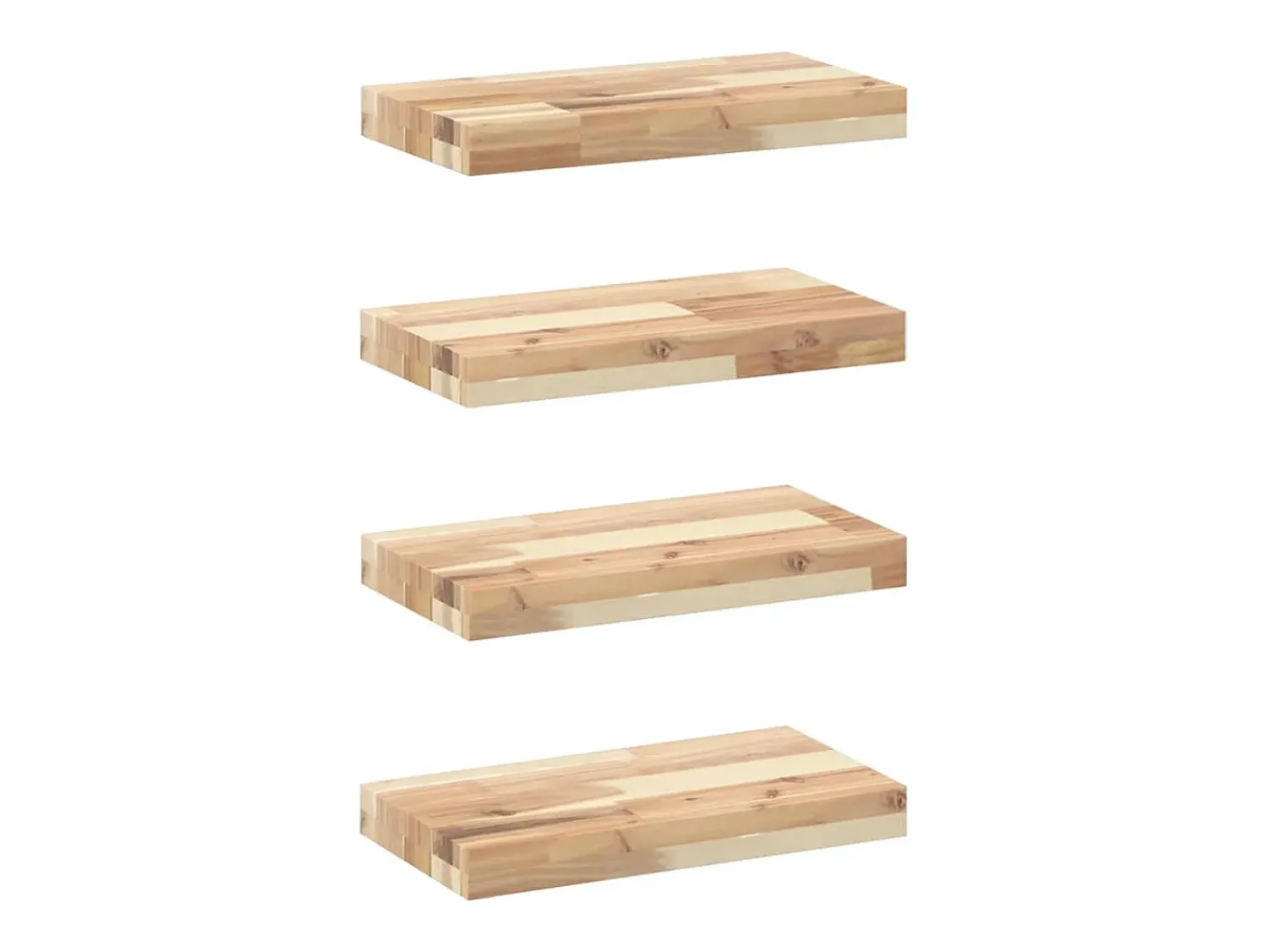 Sale Prateleiras flutuantes 4pcs 40x20x4cm acácia maciça não tratada PT697928 Castanho