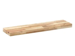 Prateleira| Prateleiras flutuantes 2pcs 80x20x4cm acácia maciça não tratada PT787323 Castanho