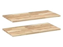 Prateleira* Prateleiras flutuantes 2pcs 60x40x2cm acácia maciça não tratada PT571024 Castanho