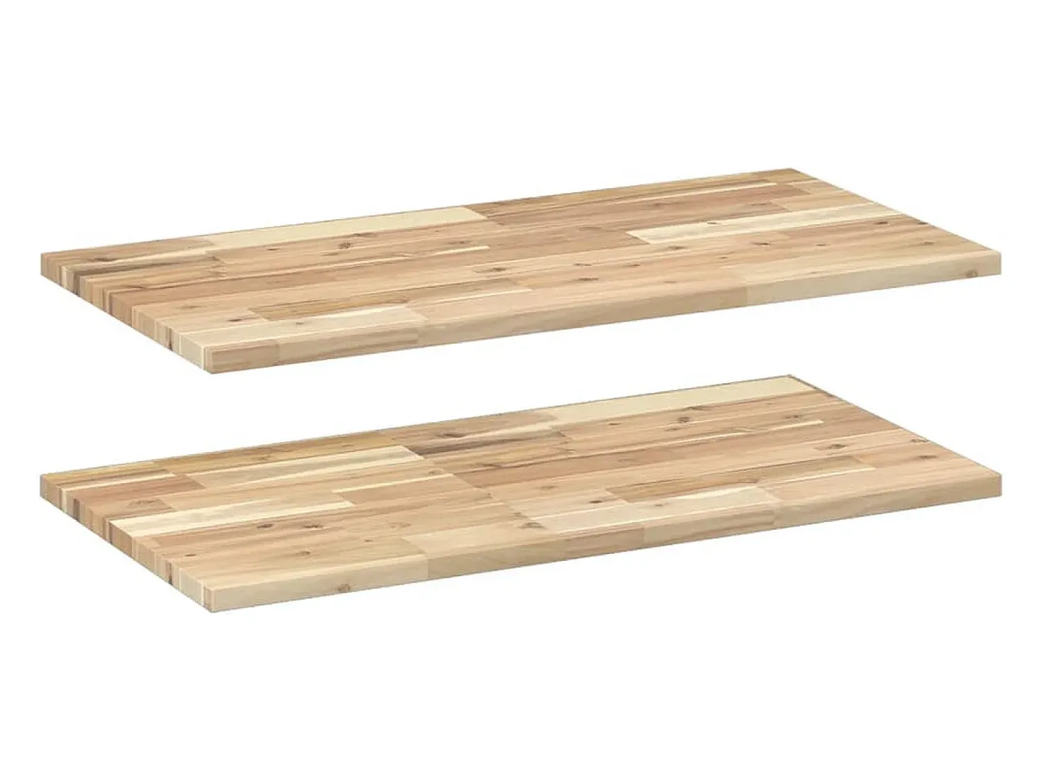 Prateleira* Prateleiras flutuantes 2pcs 60x40x2cm acácia maciça não tratada PT571024 Castanho