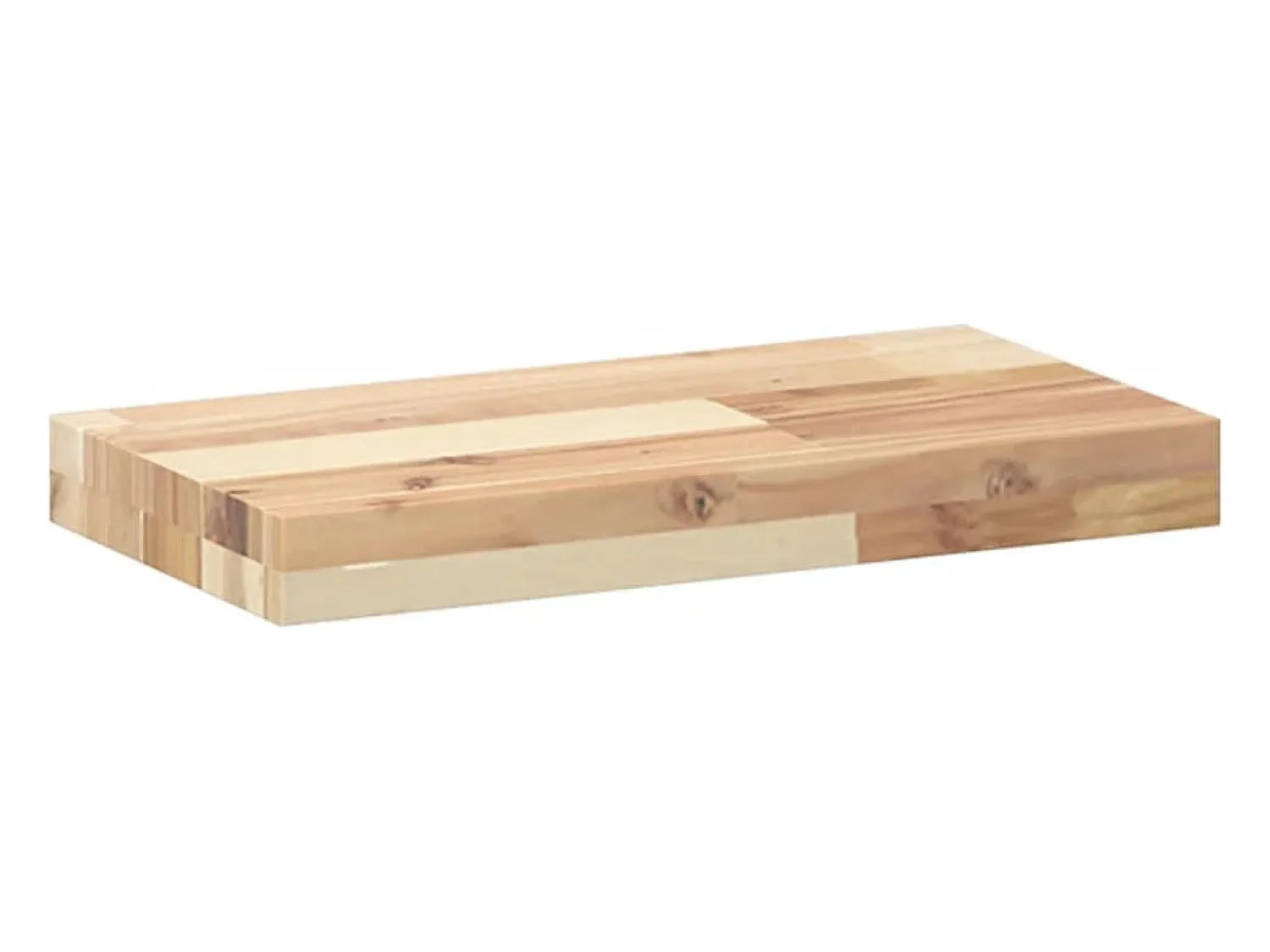 Hot Prateleiras flutuantes 2pcs 40x20x4cm acácia maciça não tratada PT385670 Castanho