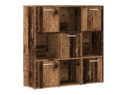 vidaxl Prateleiras p/ estante 90x28x90 cm deriv. madeira madeira velha^ Biblioteca