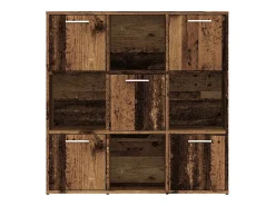 vidaxl Prateleiras p/ estante 90x28x90 cm deriv. madeira madeira velha^ Biblioteca