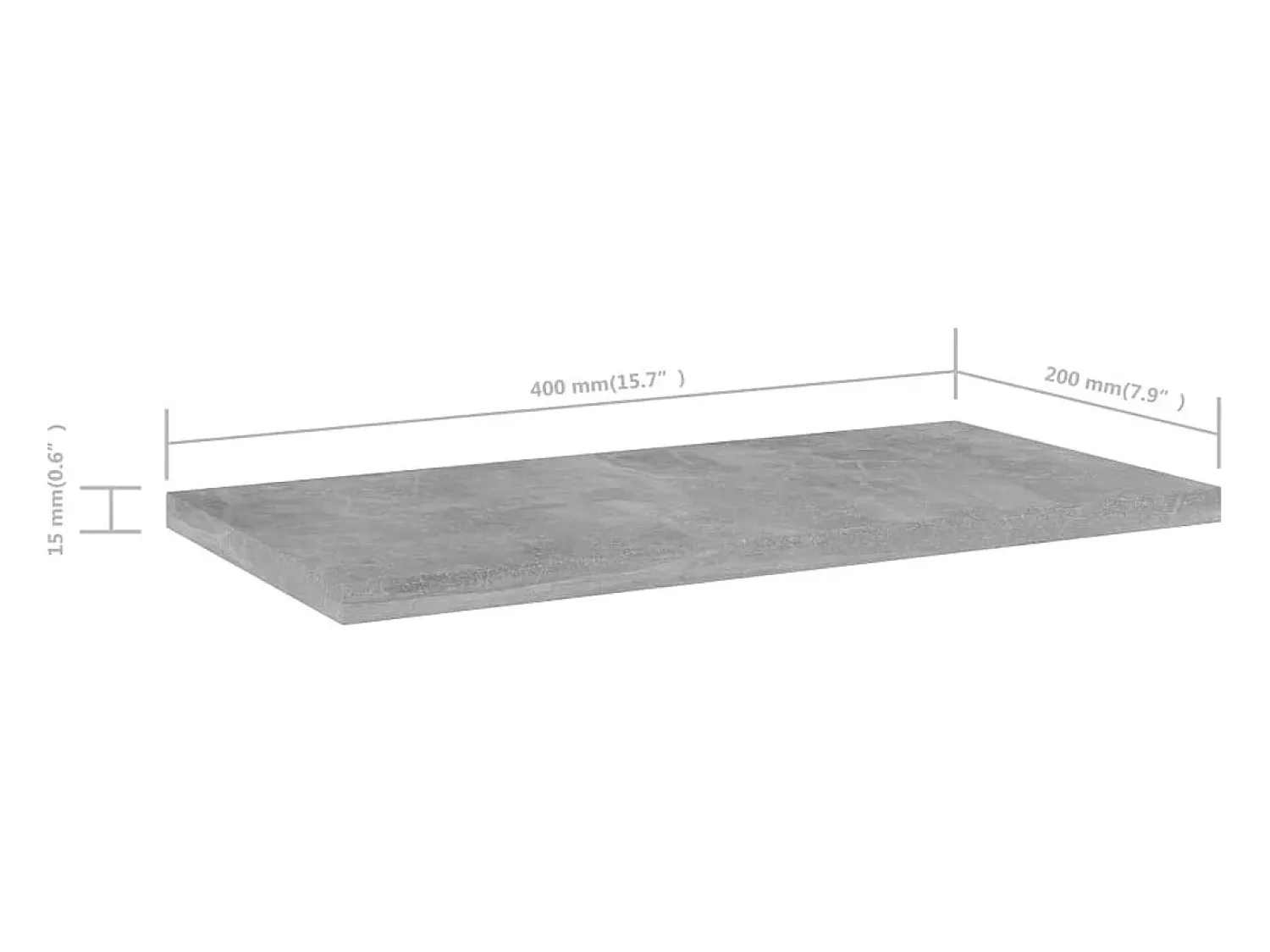 Prateleira*vidaxl Prateleiras para estante 4 pcs 40x20x1,5cm contraplacado cinza Cinzento
