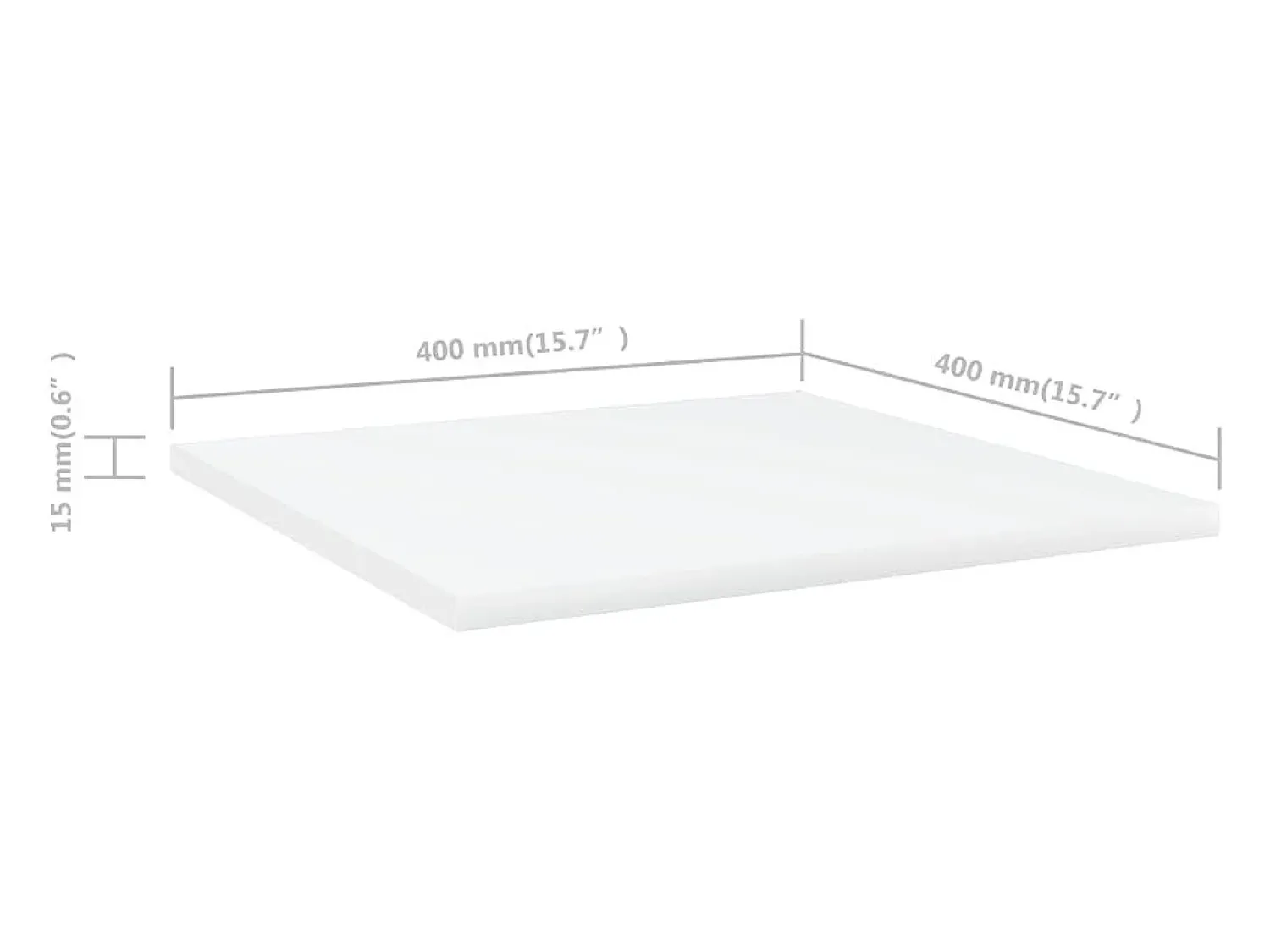 Prateleira*vidaxl Prateleiras para estante 4 pcs 40x40x1,5cm contraplacado Branco