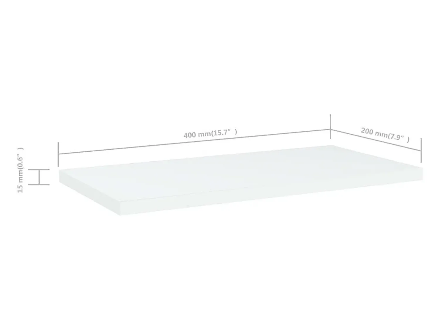 Prateleira*vidaxl Prateleiras para estante 4 pcs 40x20x1,5cm contraplacado Branco