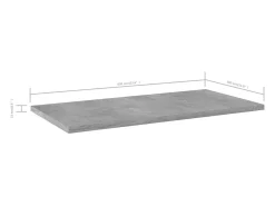 Prateleira*vidaxl Prateleiras para estante 4 pcs 60x30x1,5cm contraplacado cinza Cinzento