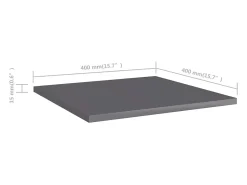 Prateleira|vidaxl Prateleiras para estante 8 pcs derivados de madeira cinza Cinzento