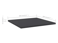 Hot vidaxl Prateleiras para estante 8 pcs derivados de madeira cinza Cinzento