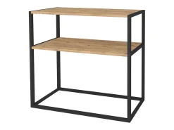 Clearance Prateleiras para móveis de corredor de entrada Rus, e carvalho Safir, 90x90x34 cm Preto
