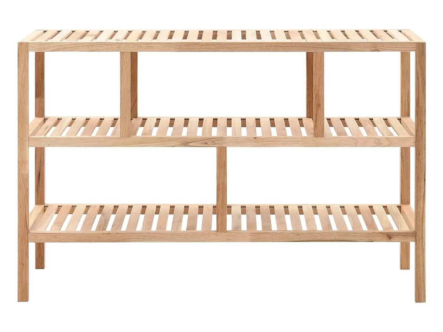 Prateleira|vidaxl Prateleiras para WC em madeira de nogueira maciça 100x40x65 cm Bege