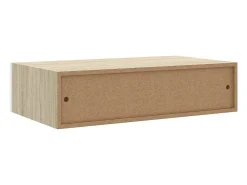 Prateleira|vidaxl Prateleiras parede + gavetas 2pcs MDF 40x23,5x10cm carv./branco Castanho