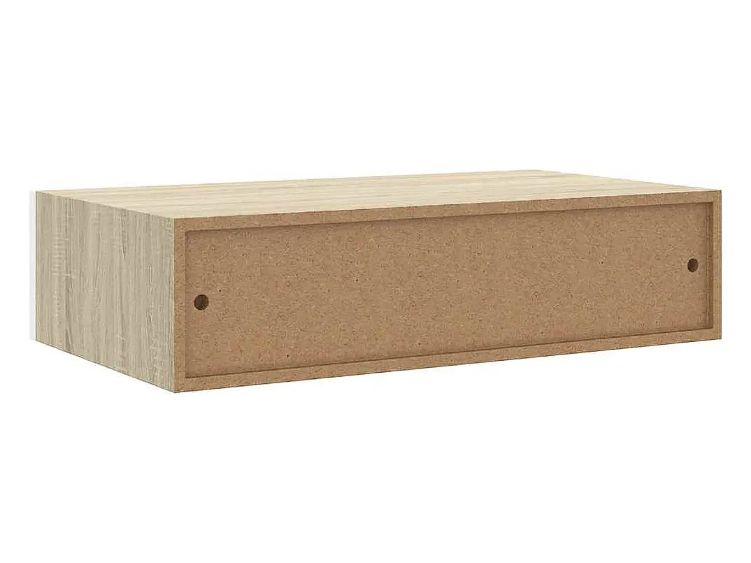 Prateleira|vidaxl Prateleiras parede + gavetas 2pcs MDF 40x23,5x10cm carv./branco Castanho
