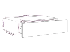 Prateleira|vidaxl Prateleiras parede + gavetas 2pcs MDF 40x23,5x10cm carv./branco Castanho