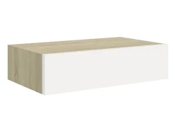 Prateleiras parede + gavetas 2pcs MDF 40x23,5x10cm carv./branco PT731970^ Prateleira