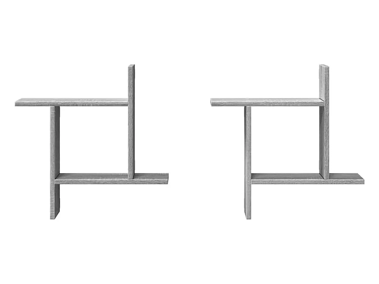 Prateleira*vidaxl Prateleiras parede 2 pcs derivados de madeira sonoma Cinzento