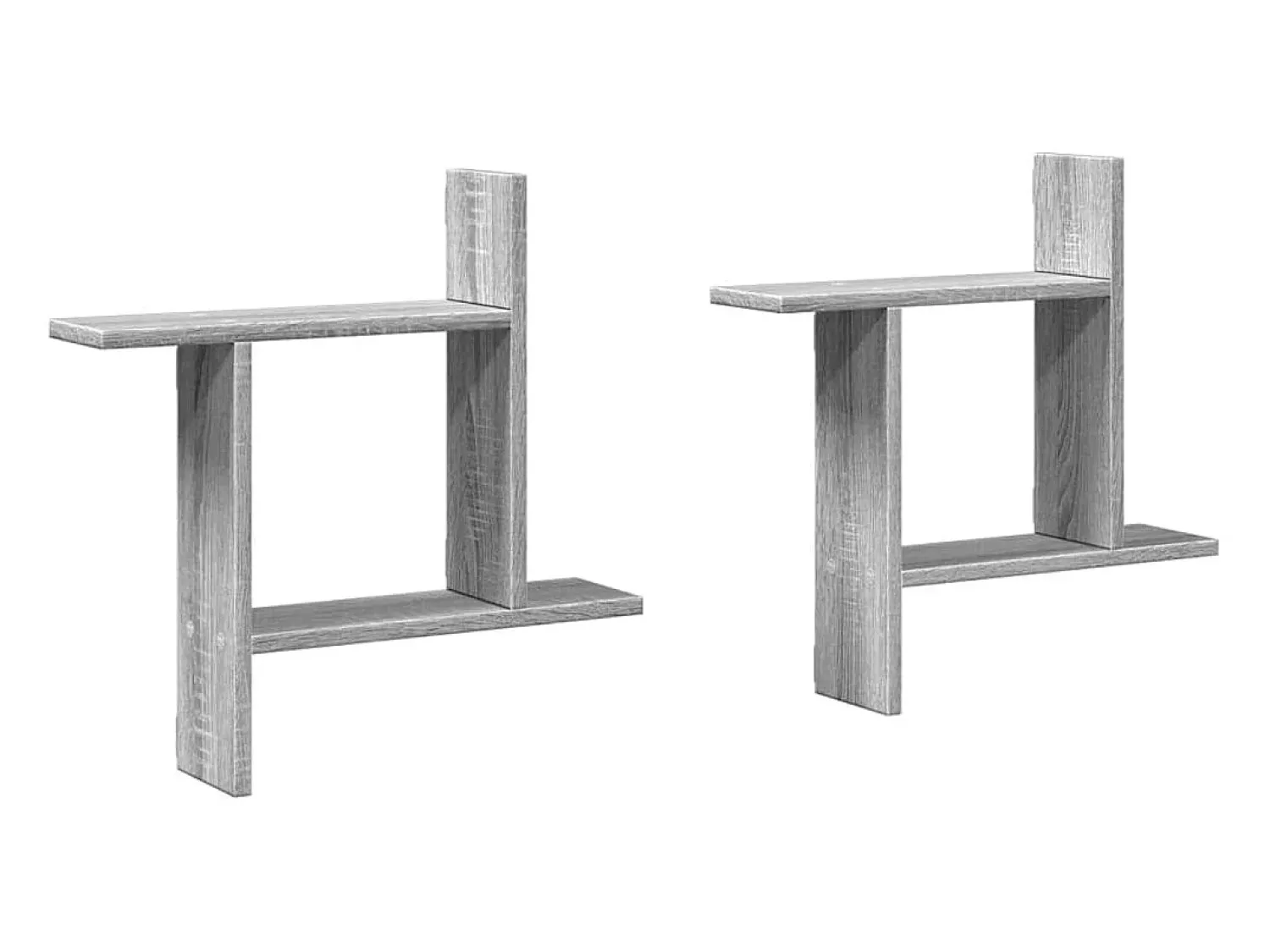 Prateleira*vidaxl Prateleiras parede 2 pcs derivados de madeira sonoma Cinzento