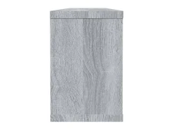 Prateleira| Prateleiras parede 6 pcs madeira processada 60x15x23 cm cinza PT732003 Cinzento
