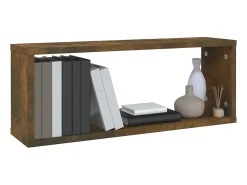 Prateleira*vidaxl Prateleiras parede 6 pcs madeira processada 60x15x23 cm fumado Castanho