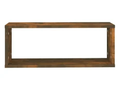 Prateleira*vidaxl Prateleiras parede 6 pcs madeira processada 60x15x23 cm fumado Castanho