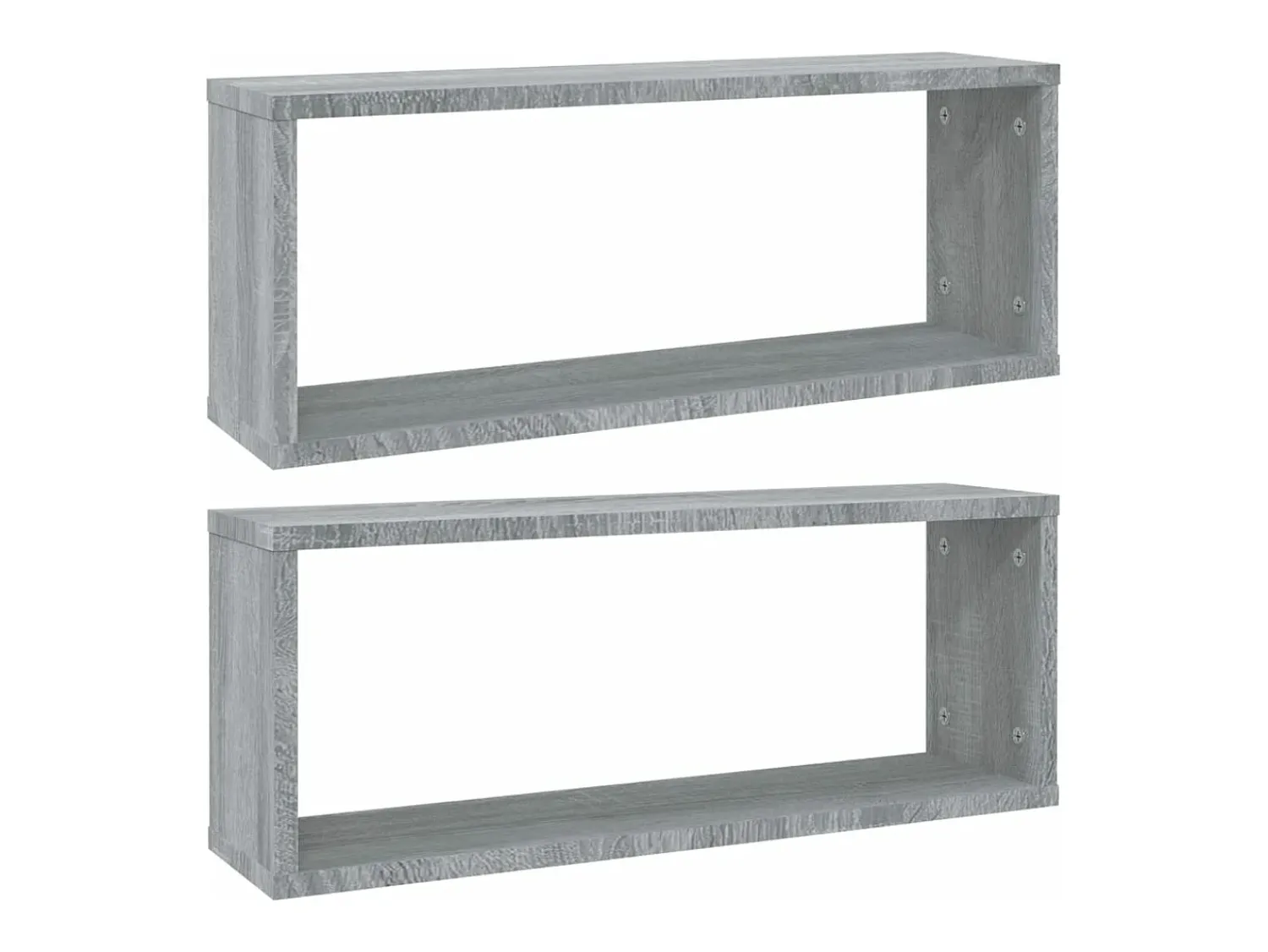 Prateleira* Prateleiras parede 2 pcs madeira processada 60x15x23 cm cinza PT824295 Cinzento
