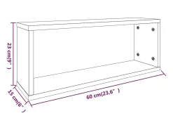 Prateleira*vidaxl Prateleiras parede 2 pcs madeira processada 60x15x23 cm cinza Cinzento