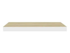 Prateleira* Prateleiras parede 2 pcs 60x23,5x3,8 cm MDF carvalho e branco PT545750 Castanho